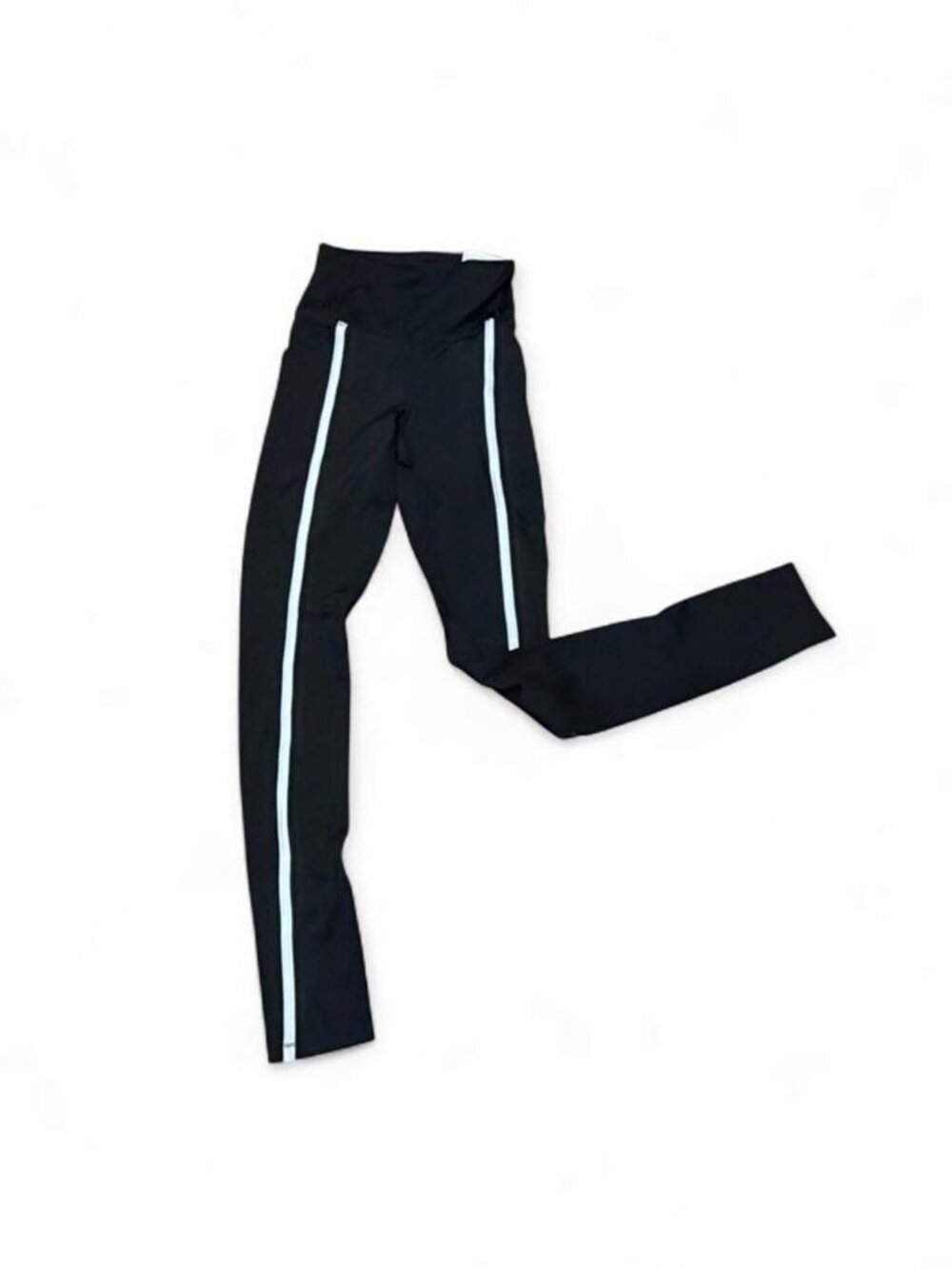 DSG Black Leggings White Side Stripes XS NWT